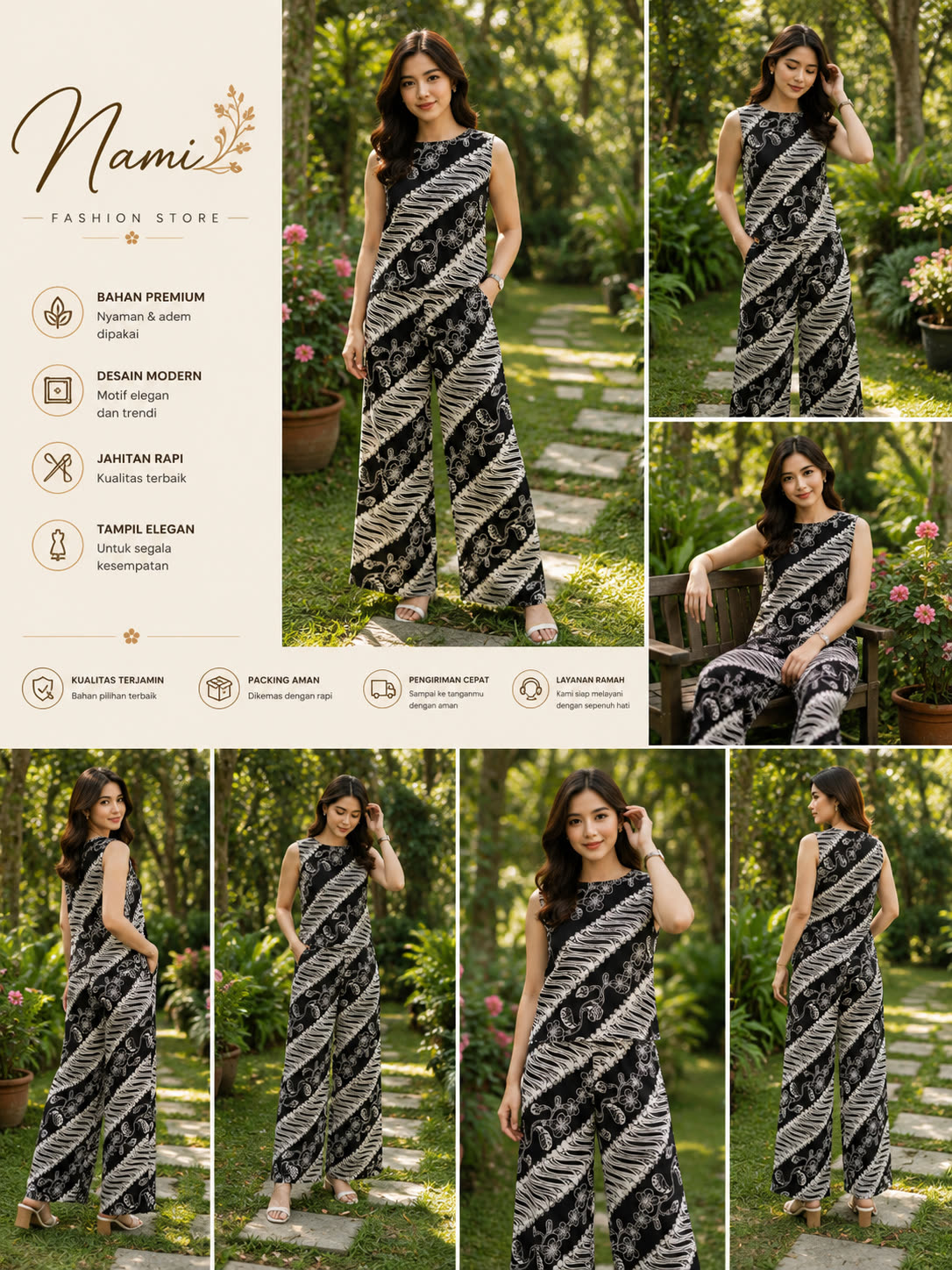 Setelan vast motif seno kembang