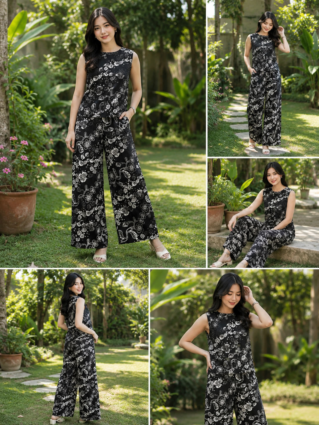 Setelan vast motif Bunga seno